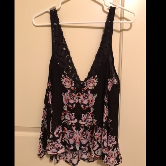Free People Floral print black camisole - Picture 5 of 6